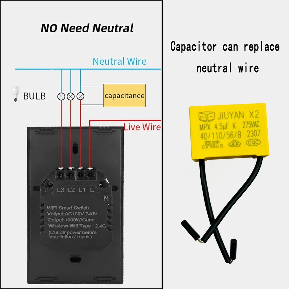 4.5UF Safety 275V Capacitor  275VAC 225 Pitch 27mm Polypropylene Film Capacitor Capacitance