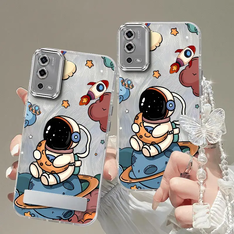 

Чехол-держатель для браслета A 55 с милым астронавтом для OPPO A55 A60 A58 A52 A53 A57 A54S A7 A57E A54 A57S A53S Cover