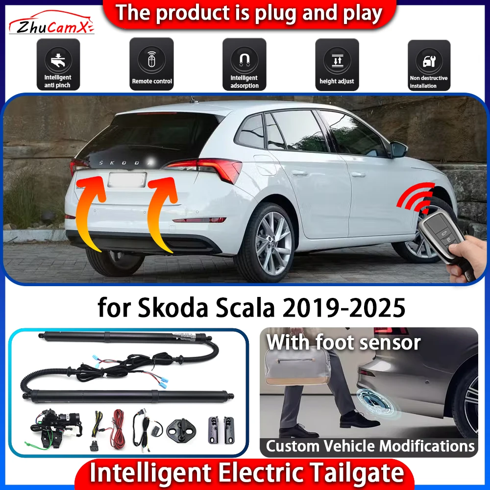

ZhuCamX Smart Powered Tailgate System for Skoda Scala 2019-2025 Automatic Intelligent Electric Trunk Lift Control Kit