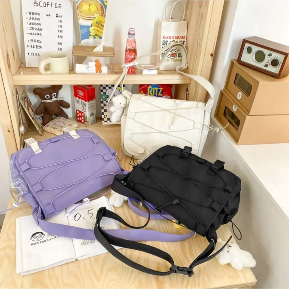 

Прозрачная поливинилхлоридная сумка Kawaii, вместительная сумка через плечо, нейлоновая сумка JK, сумка через плечо для женщин