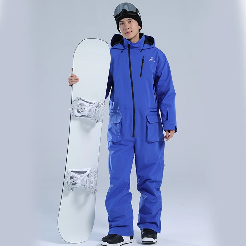 Airpose Men And Women Warm Skiing Jumpsuits Winter Waterproof Ski Clothes Slim Snowboard Suit Snowfield Outdoor Sports Overalls