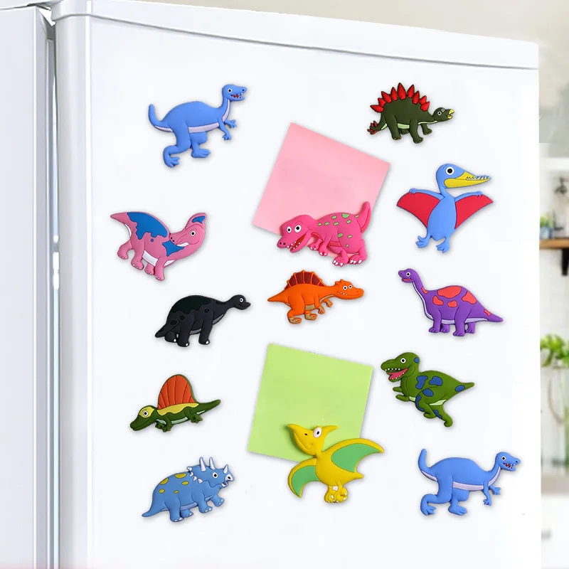 

Dinosaur Refrigerator Magnet Sticker PVC Cartoon Magnet for Fridge Souvenir Fridge Magnet Home Decor Fridge Sticker Cute Magnets