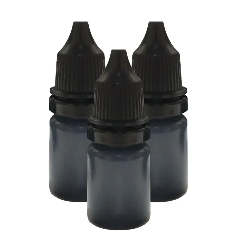 3 Stück Nachfülltinte für Stempel, vertrauliche Privatsphäre-Tinte, schnell trocknende Mehrzweck-Stempel-Nachfülltinte, 10 ml, 3 Stück schwarze Tinten-Nachfüllungen – Detail 8
