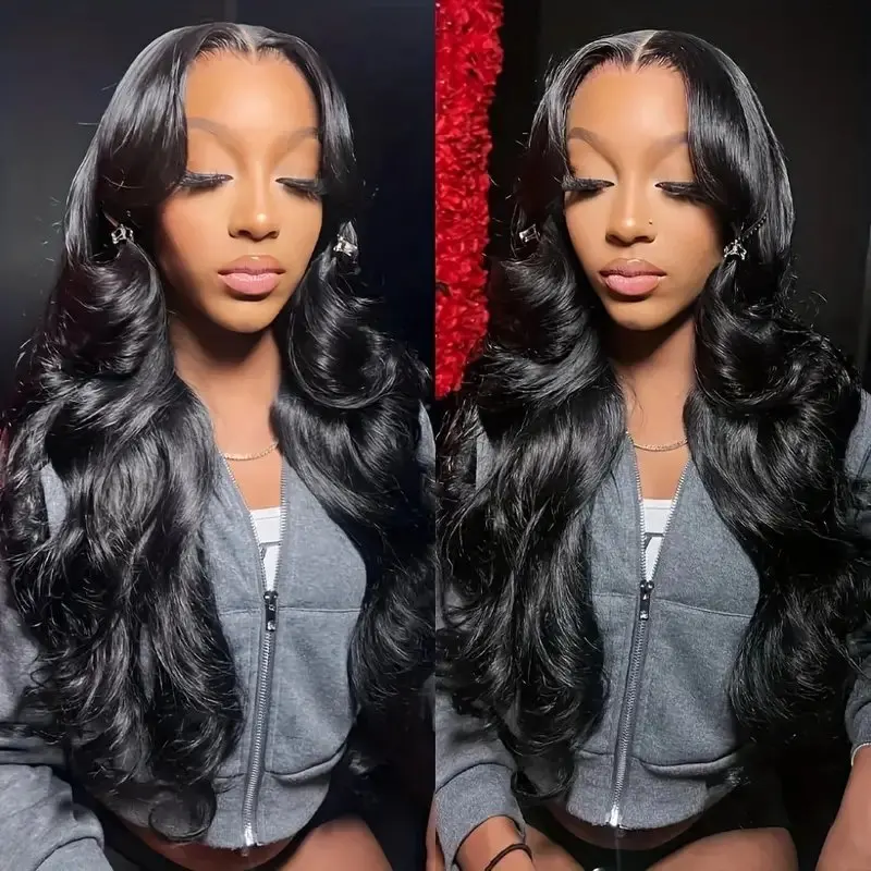 Rosabeauty Body Wave Hair HD 13X6 Lace Frontal Human Hair Wigs 13X4 Transparent Lace Front Glueless Water Wave Wig 32 Inches