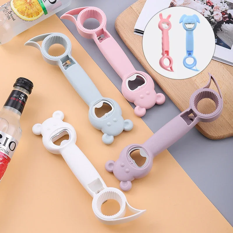 

Multifunctional Four-In-One Safety Can Bottle Opener Household Canned Bottle Cap Screwing Device Home Tool