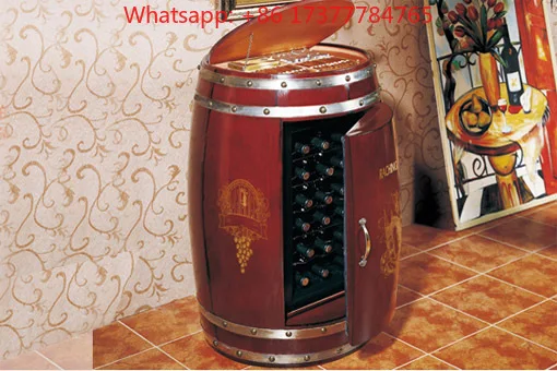 Premium Wine Kitchen Cabinet Wine Barrel, Factory Direct 18 Bottles Wine Cellar Cooling Unit