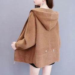 Women's Imitation Mink Cashmere Coat Thick Knitted Sweaters 2023 New Autumn Winter Middle Aged Loose Sweater Female Cardigan