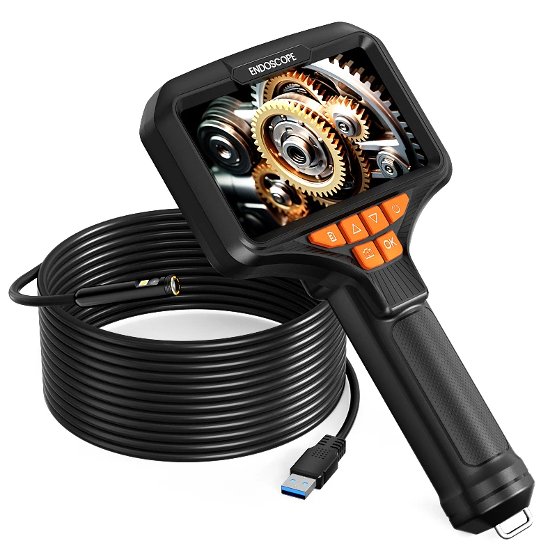 

Handheld Endoscope 5 Inch IPS Screen Automotive Inspection Borescope Video Autofocus Camera Single Dual Triple Lens USB Probe
