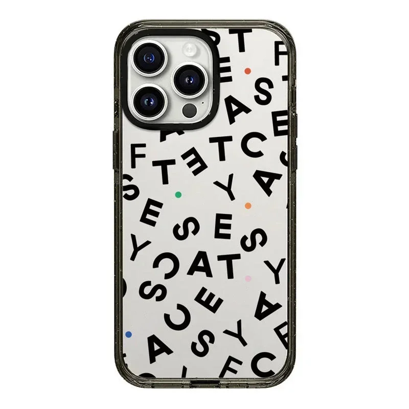 

2.0 Upgrade Acrylic Border Letters Leopard Phone Case Cover for iPhone 11 12 13 14 15 Pro Max Case for iPhone 15 Pro