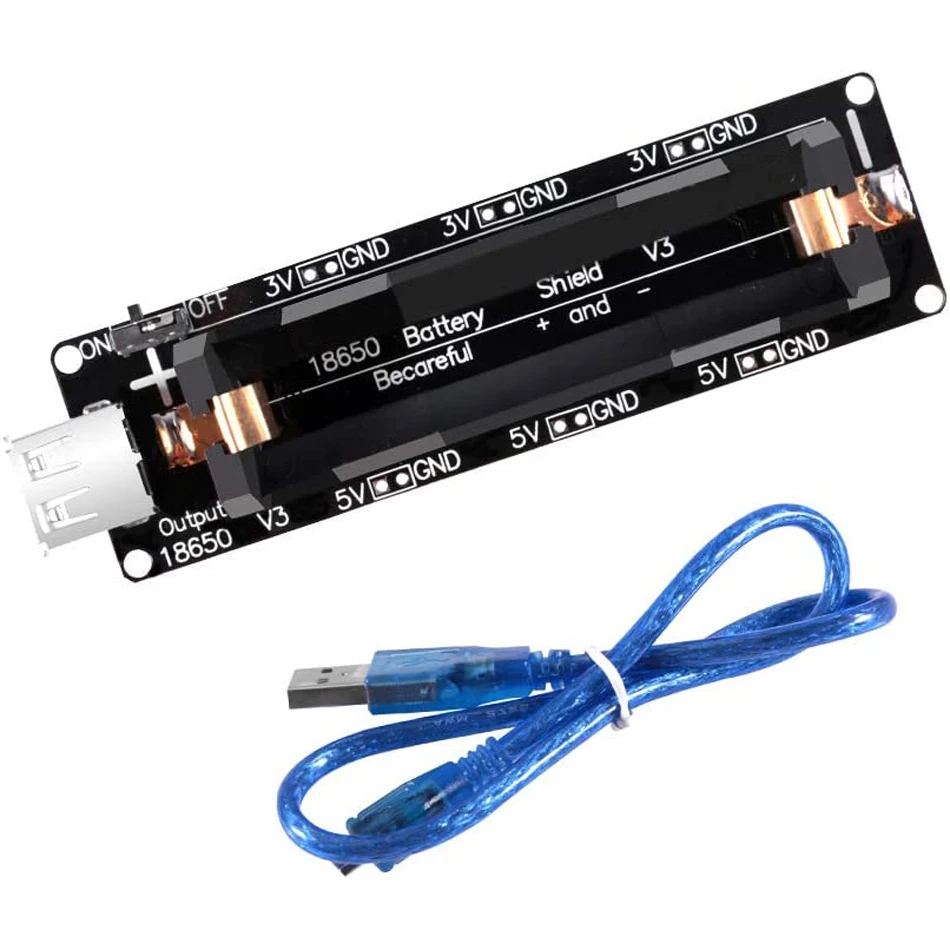 18650 Battery Shield Micro USB V3 for ESP32 Battery Charging Module for ESP32 WiFi Micro USB Cable