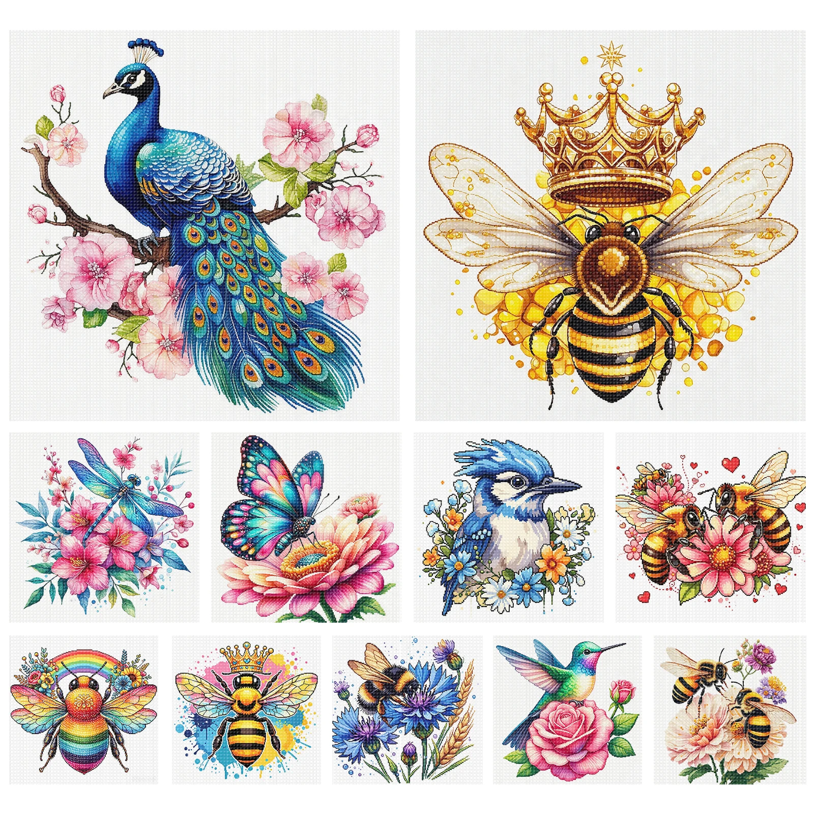 Embroidery Kit Starter - Kit de Ponto Cruz com Tema