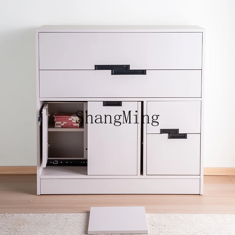 SM Hidden Compartment Storage Cabinet Multifunctional Anti-theft Household Drawer-style Capacity Solid Wood Safe Storage Cabinet