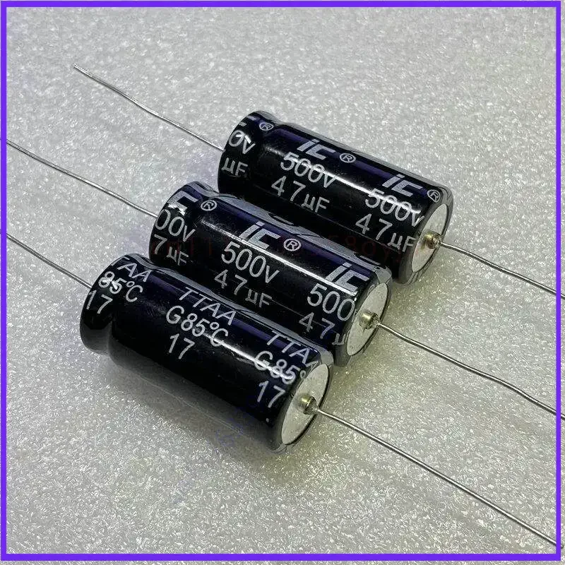 10pcs  Quality for IC 47uF 500V Axial Tube Amp Electrolytic Capacitor