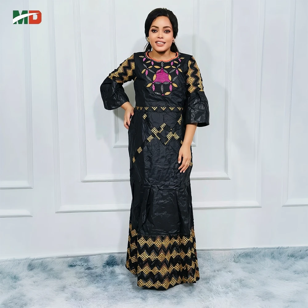 

African Dress For Woman Traditional Dresses Turkey Dress Abaya Luxury Elegant 2024 Embroidery Black Bazin Riche Africa Clothing