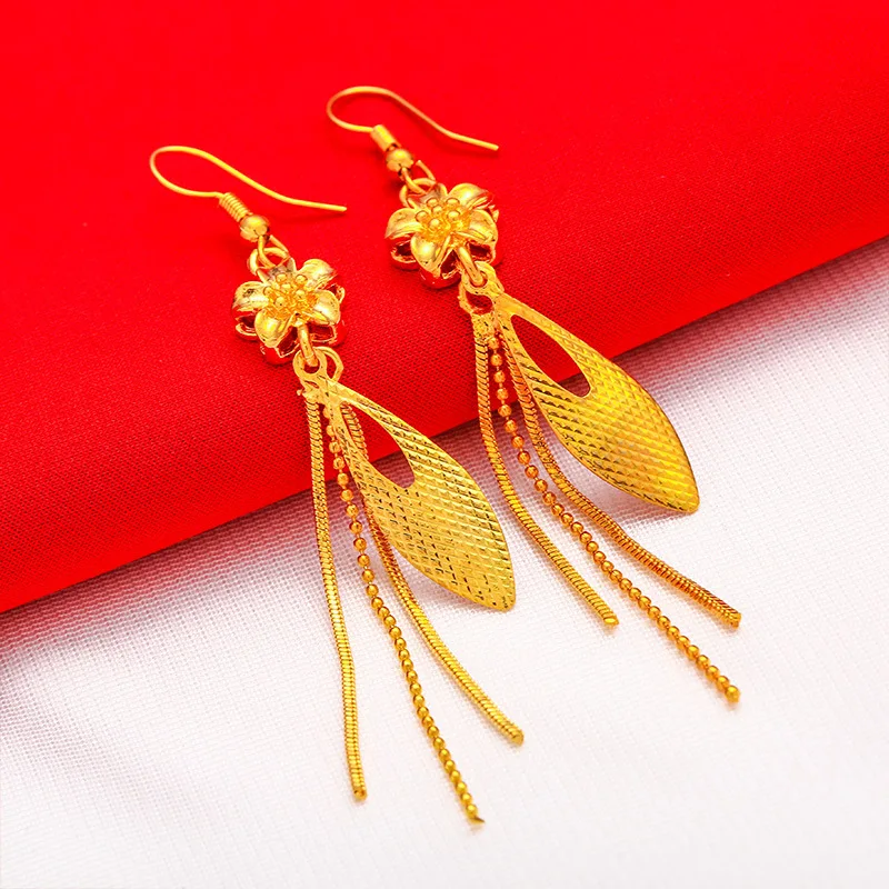 

Vintage Carved Earrings | Hollow rose tassels, enamel finish, intricate & opulent for elegant evenings