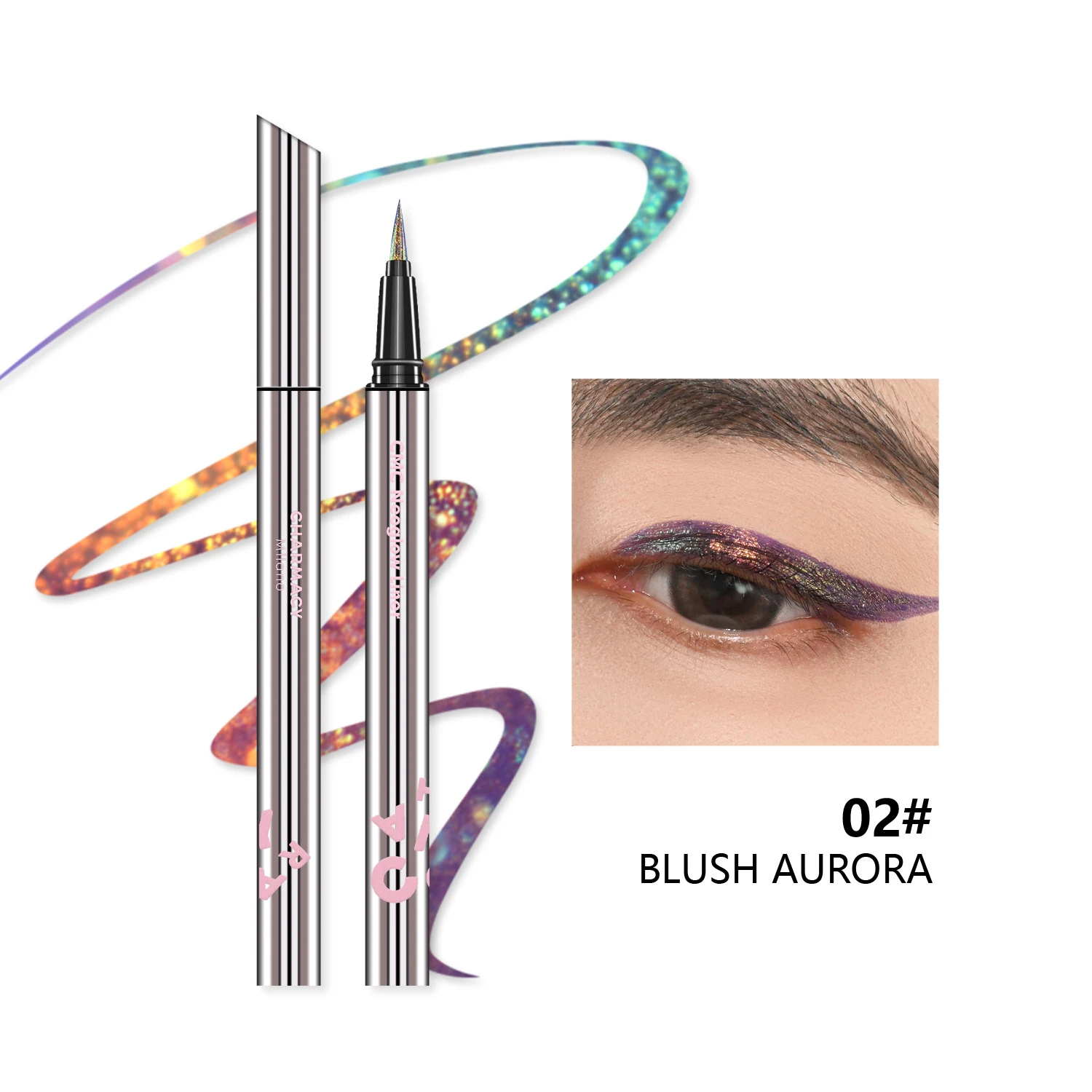 charmacy-glitter-liquido-delineador-vegan-alta-quaidade-secagem-rapida-A-prova-d-'Agua-de-longa-duracao-colorido-camaleao-eye-liner