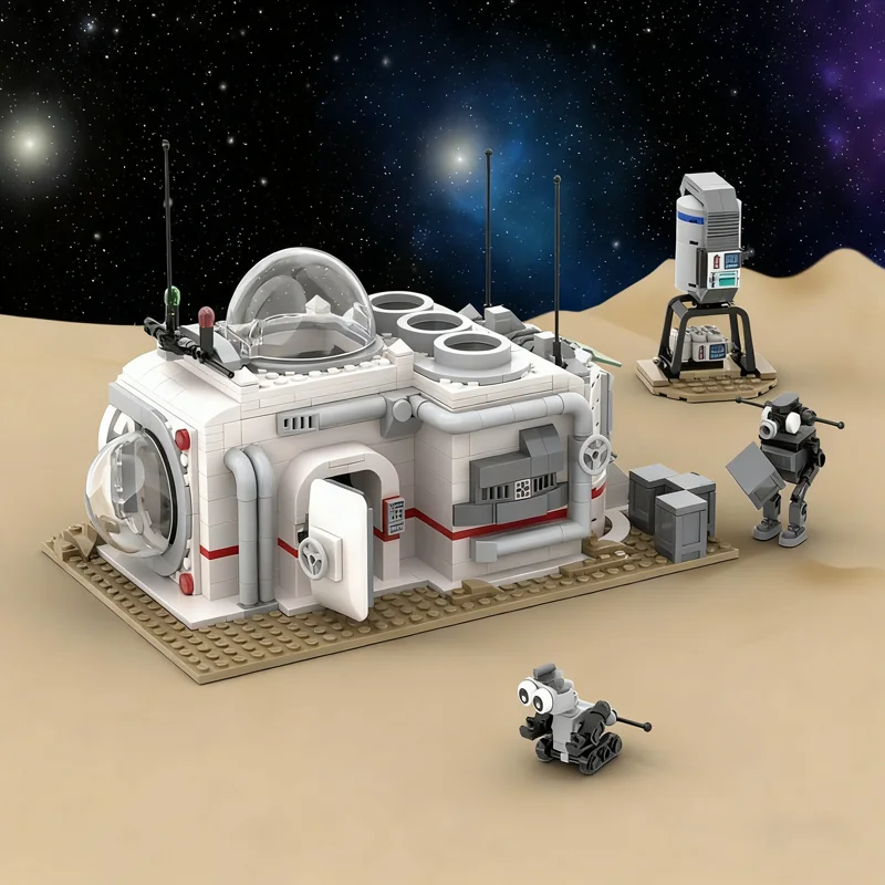 

NEW 936PCS MOC Space Exploration Outpost Lab Model Premium Display Assembly Building Blocks DIY Creative Gift Collectible Set