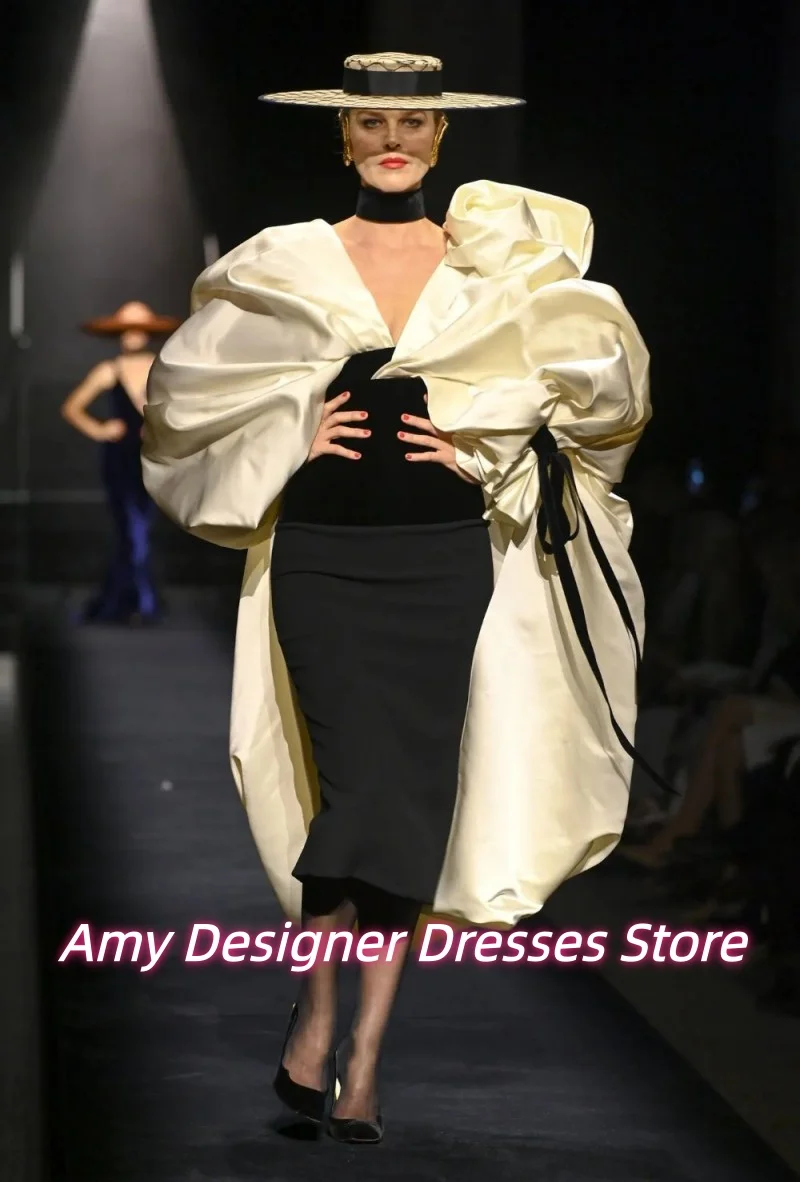 ชุดราตรีสีดำและสีขาวที่หรูหรา ชุดค็อกเทล ชุดราตรีงานพรอมสุดหรูแบบไนจีเรียสำหรับผู้หญิง  ชุดเดรสสำหรับงานเลี้ยง