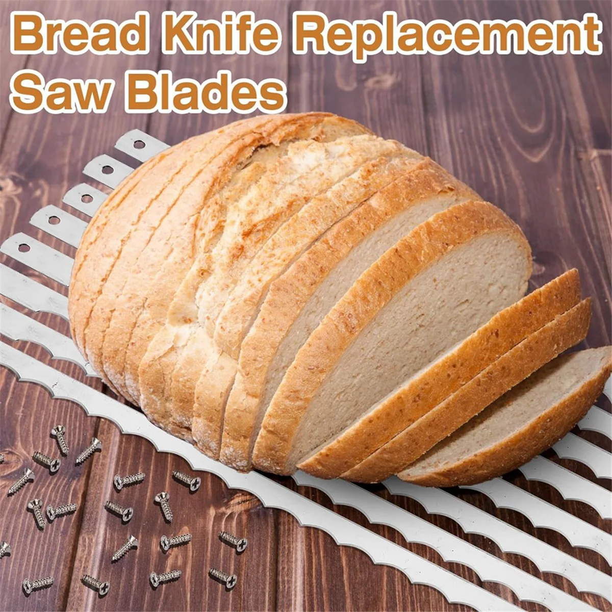 Bread Bow Knife Blades Stainless Steel Replacement Blade Bread Blade for Cake Homemade Bread Cutting 10Pcs