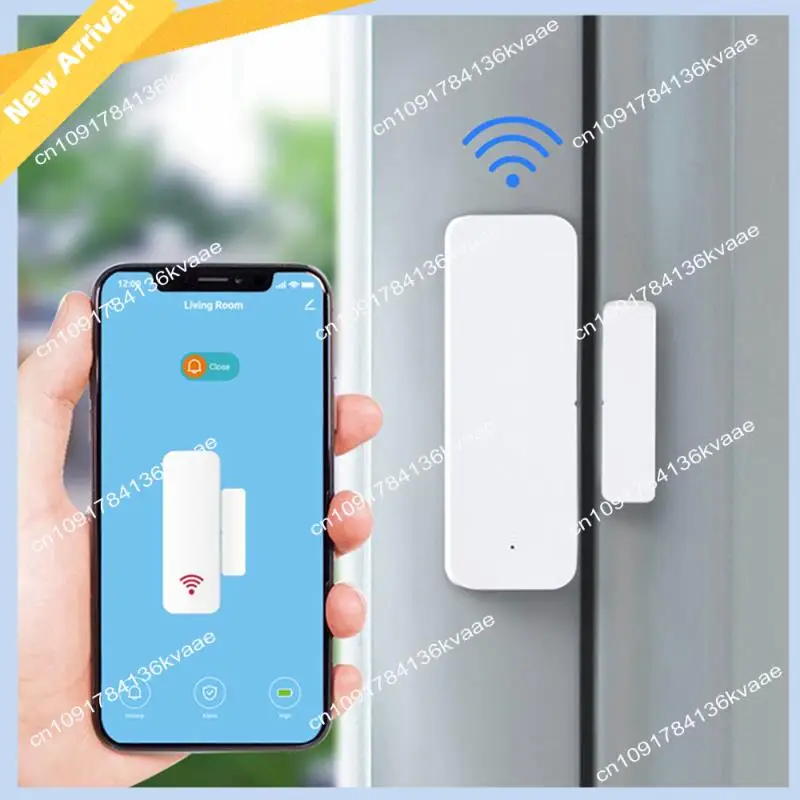 M01K 1 Piece Tuya Wifi Door Magnetic Smart Window Sensor Door Door Detector Smart Home Alarm System White For Alexa Google Assis