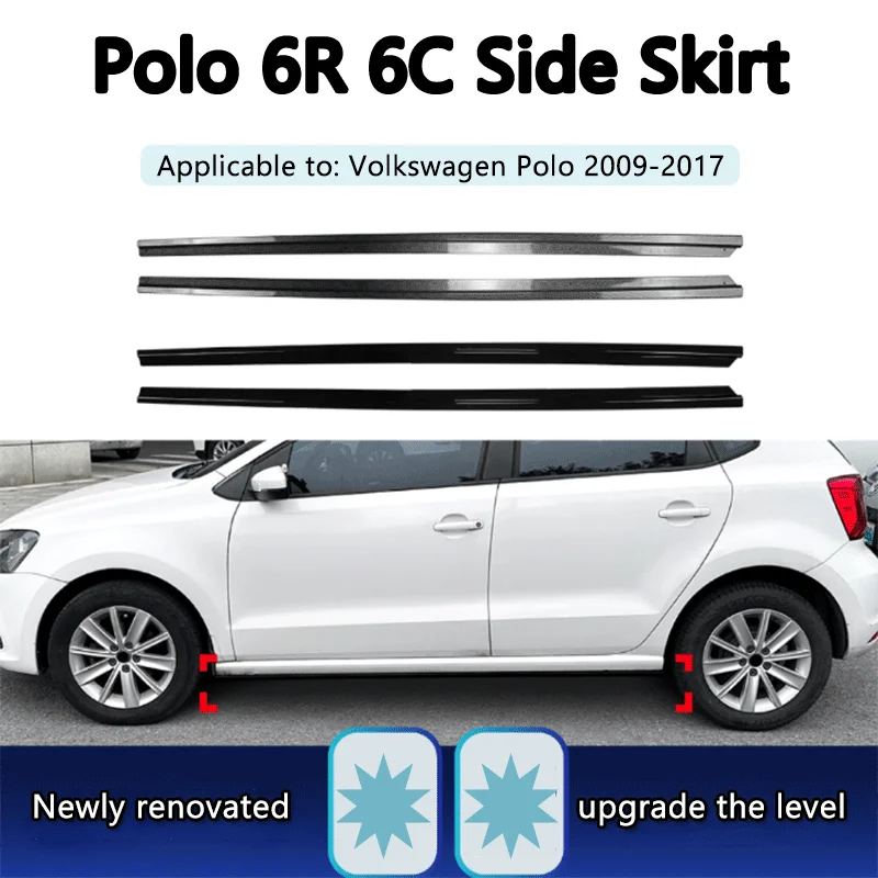 مناسبة لفولكس واجن بولو MK5 6R 6C 2009-2017 تنورة جانبية حزمة صغيرة سبويلر تعديل متقاطع #1