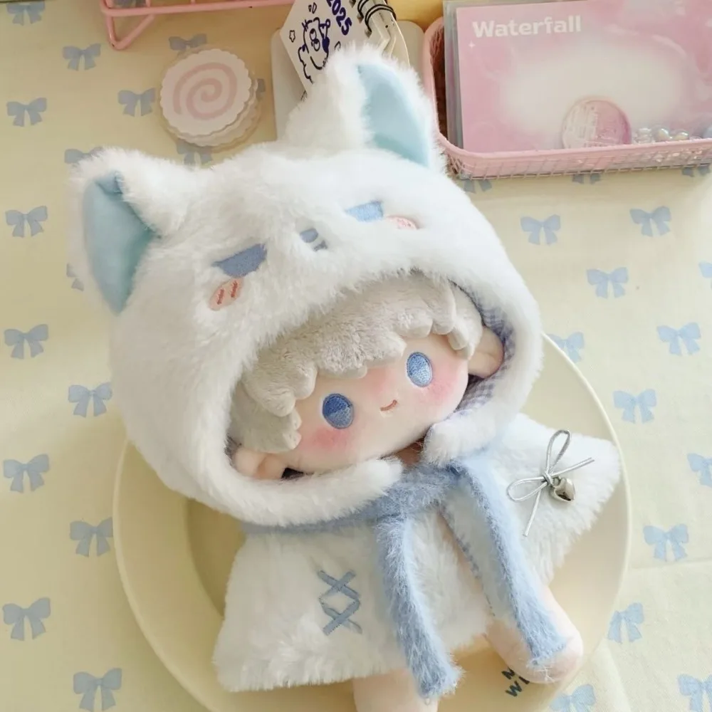No Attributes Dolls Clothes Cloak 10cm Cotton Clothes Dress Up Suit 20cm Clothes Outfit Cute Blue Clothes Set Accessories