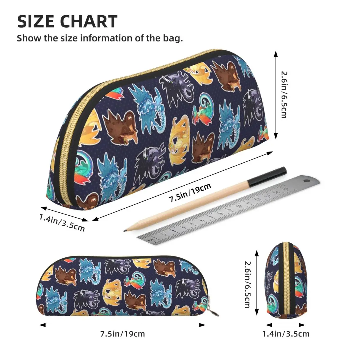 التنينات القدر (أجنحة النار) مقلمة قلم رصاص الحقيبة تخزين لوازم مكتبية تخزين كبير صندوق القلم حقيبة أقلام رصاص