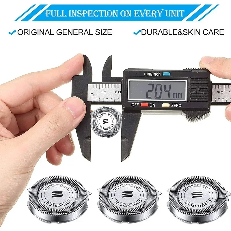 3/6 قطعة رؤوس استبدال ماكينة الحلاقة SH30/50/52 لسلسلة ماكينة الحلاقة الكهربائية 1000، 2000، 3000، 5000 رأس شفرة #1