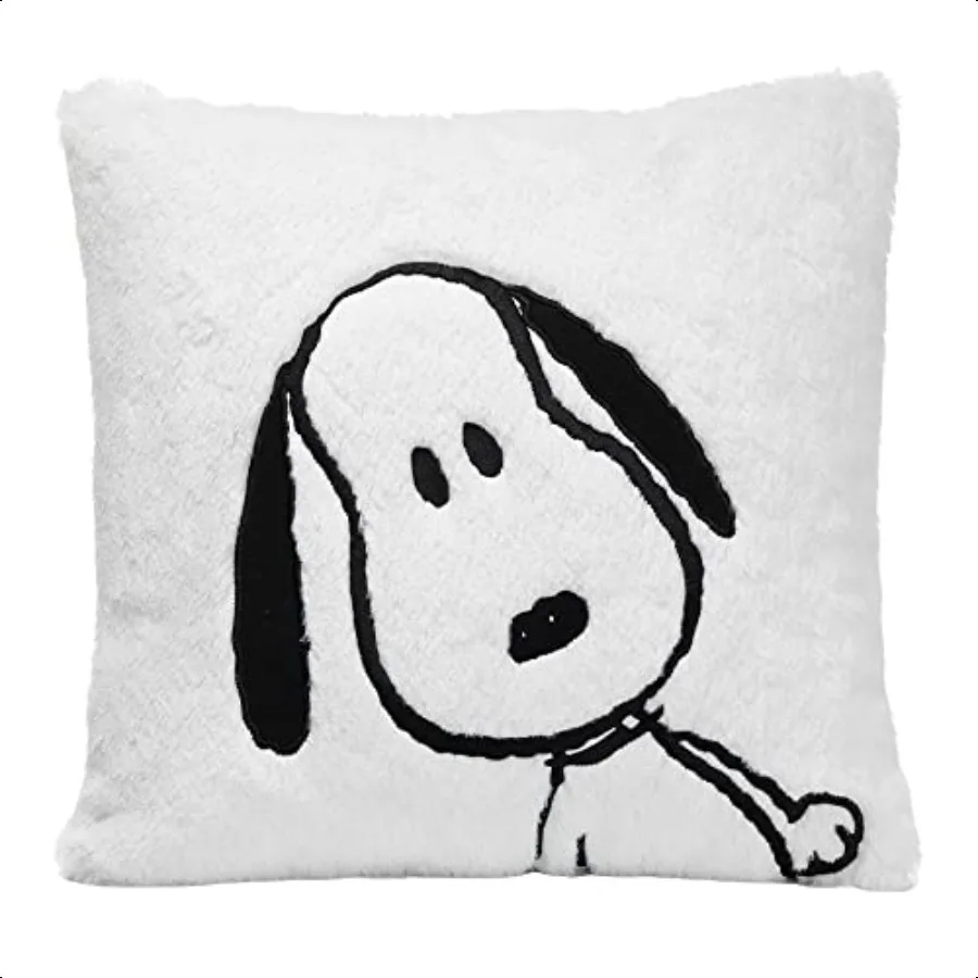 

Classic White Black Furry Decorative ry Throw Pillow