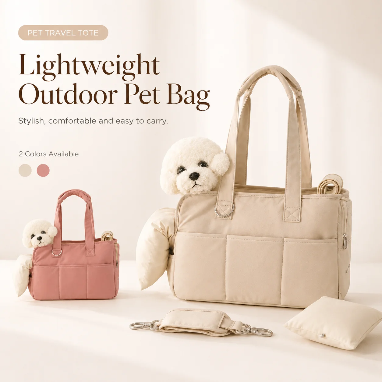 

Convertible Shoulder and Handheld Pet Carrier Bag, Handbag Ideal for Travel and Outdoor Activities for Small Dogs & Cats