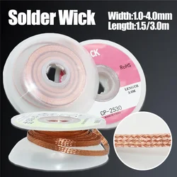 Desoldering Braid 1.5/3M Tape Pure Copper Welding Solder Remover Wire Soldering Wick Tin Anti Corrosion of PCB Board Repair Tool