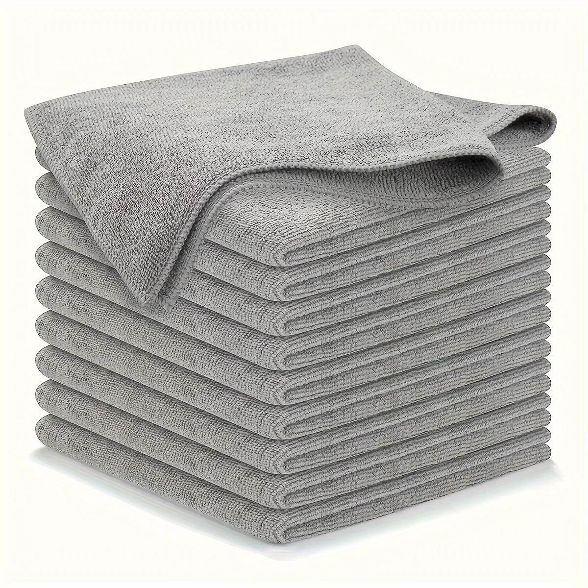 20/30/40pcs kitchen towel, microfiber light gray cleaning cloth set, absorbent, soft and stain removal cloth