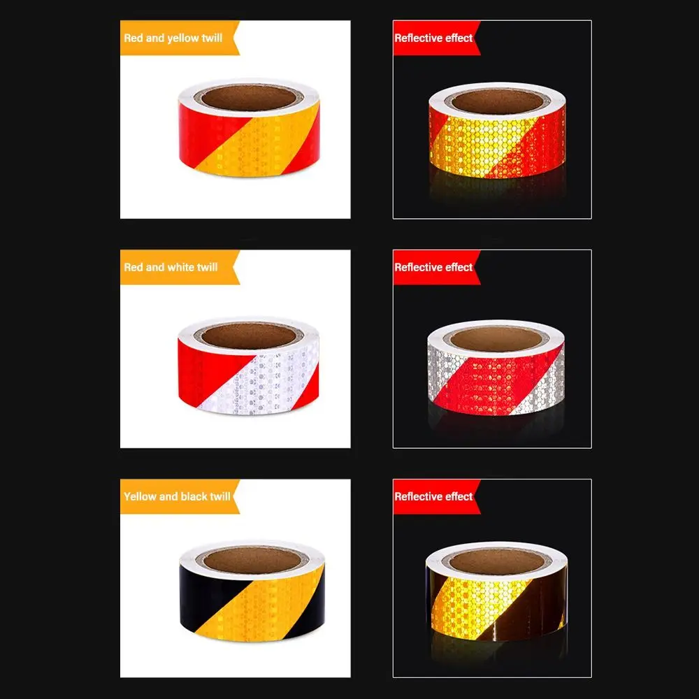 다색 반사 테이프, 자동차 오토바이 장식 데칼, 안전 마크 경고 테이프, 방수 내구성 슬래시 반사 테이프, 5x300cm