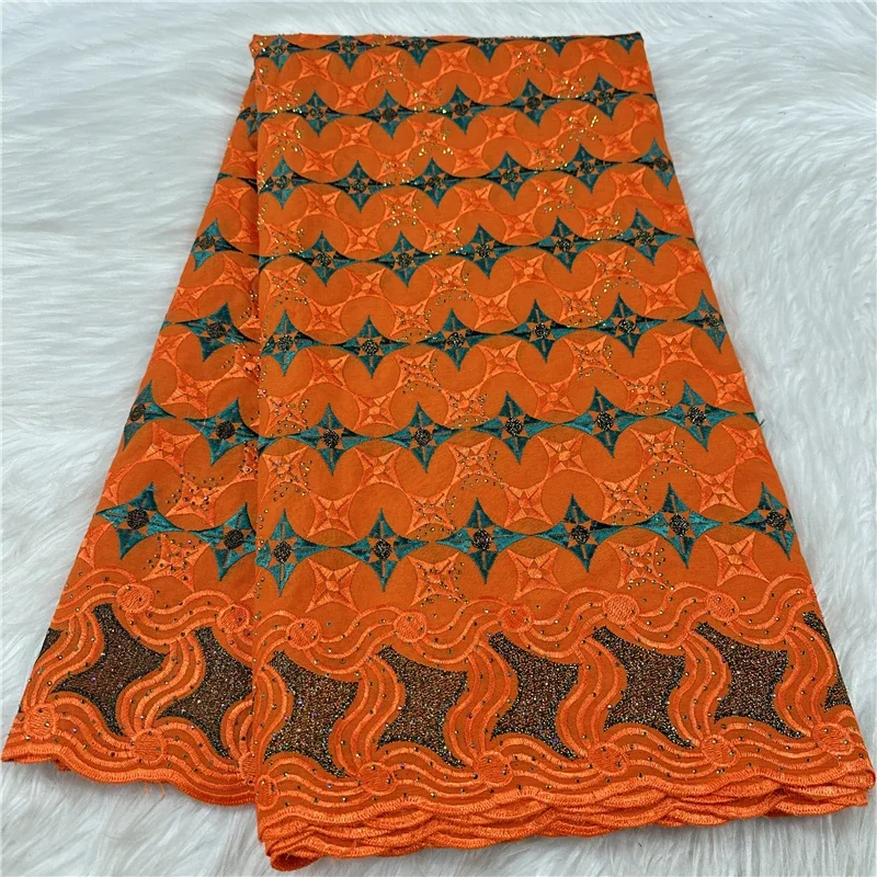 

5 ярдов с шарфом, швейцарская кружевная ткань, сухая кружевная вышивка, африканские ткани из 100% хлопка, швейцарская вуаль, кружево в Дубае, 18L1101204