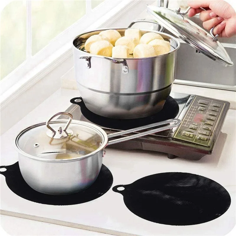 

60 Pcs Induction Cooktop Mat Protector Nonslip Silicone Heat Insulation Pad Cook Top Cover Reusable Heat Insulated Mat-AT36