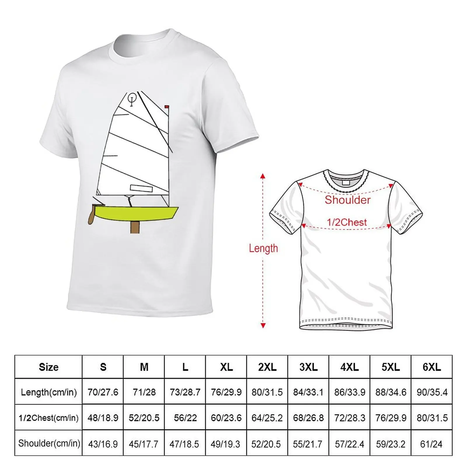 Optimist Sailing Dinghy T-Shirt anime tshirt rapper graphic tees men t shirts high quality