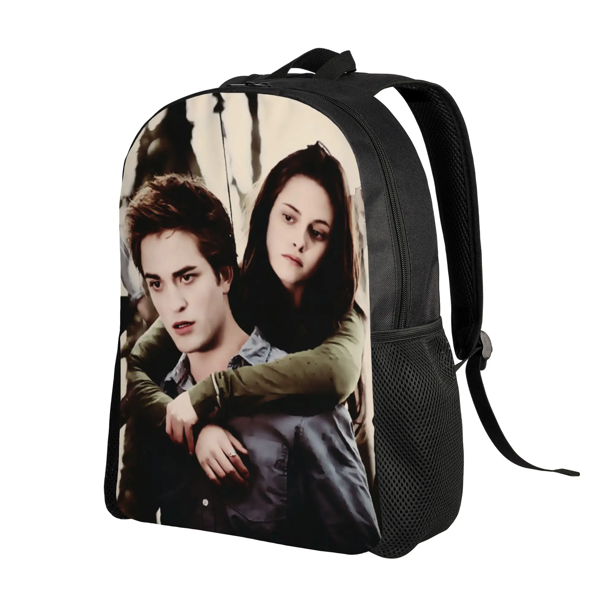 The Twilight Saga Vintage Backpack with Pocket High School Business Edward Bella Daypack for Men Women College Shoulder Bag
