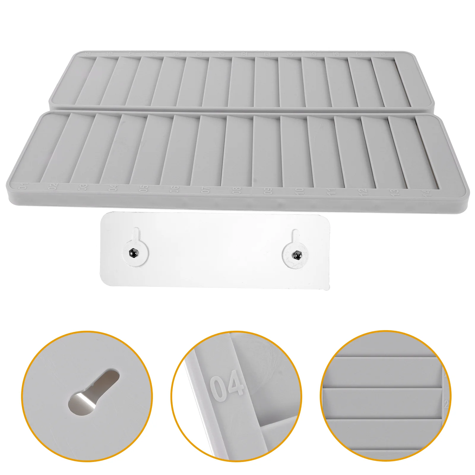 

Plastic Slots Number Office Cards Holder Plastic Attendance Cards Rack Office Supply for School Hotel Retractable Card Holder