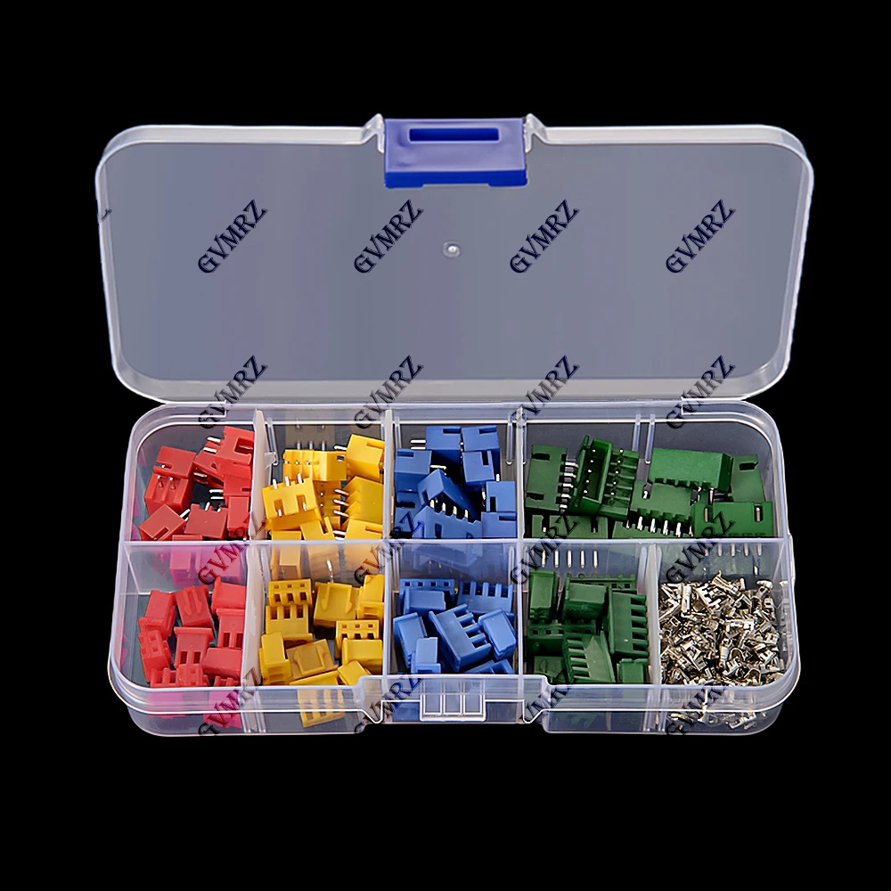 230PCS 2P-5P 3 colors 2P 3P 4P 5P XH2.54 2.54mm Terminals Male Female Plug Socket XH 2.54mm Connector kit Straight Pin