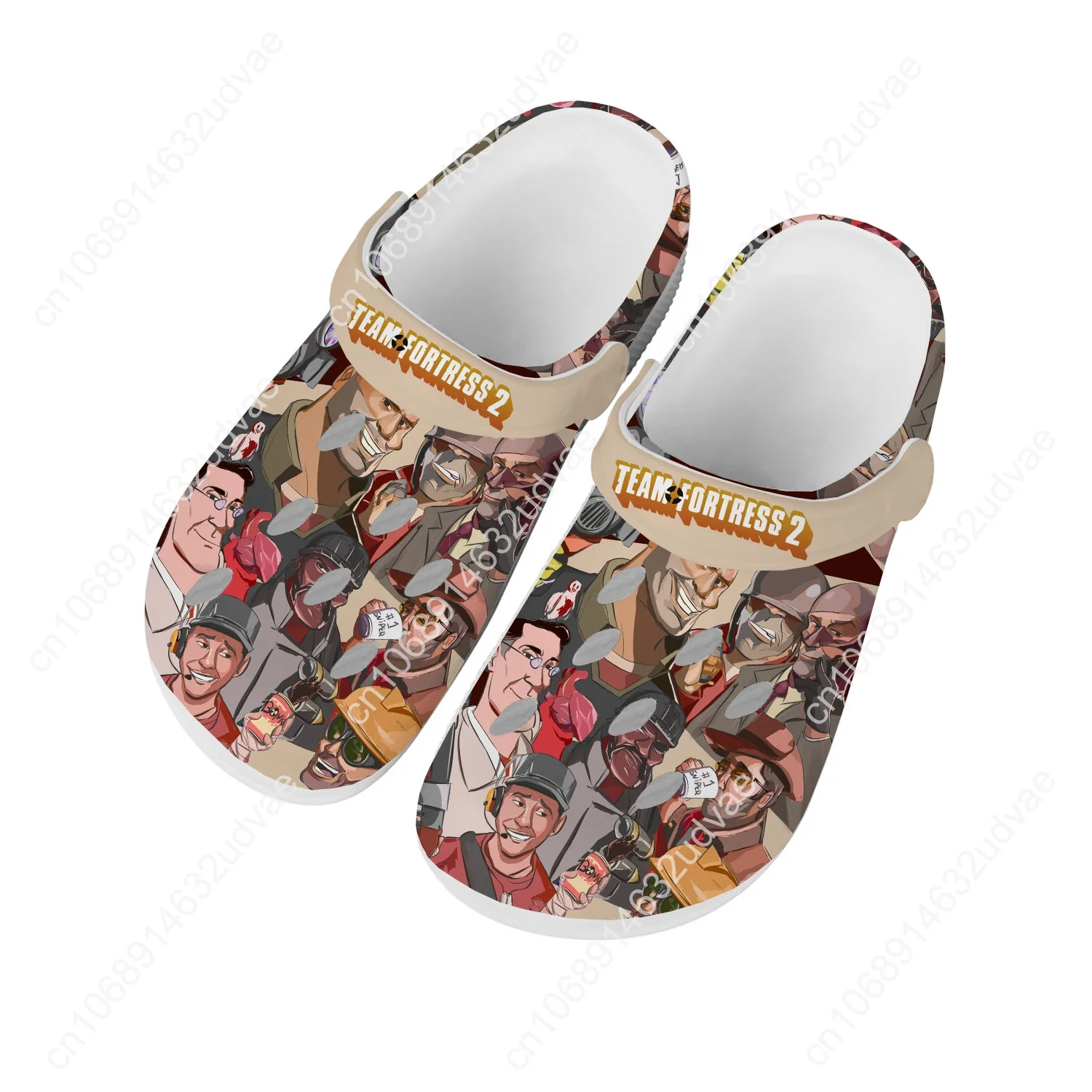Team Fortress 2 Water Shoes Mens Womens High Quality Fashion Home Garden Clogs Customizd Sandals Beach Breathable Hole Slippers