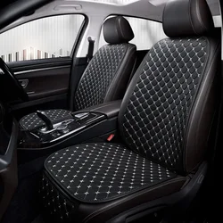 PU Leather Car Seat Cover Fashion Seat Cushion Auto Chair Protective Cover Auto Protector Pad with Storage Pocket Universal