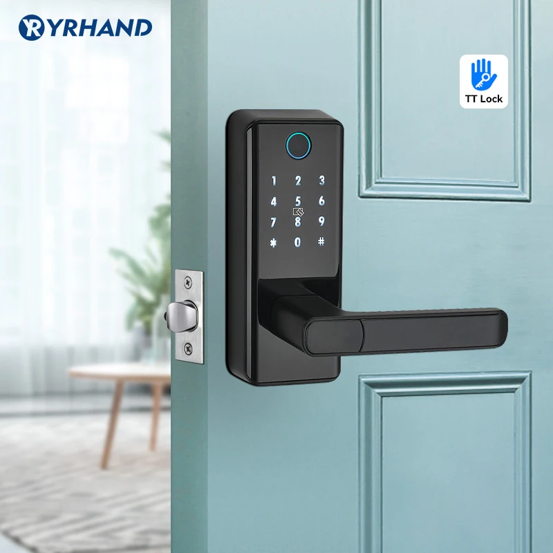 Household Fingerprint Waterproof Outdoor Gate Bluetooth TT Lock Wifi Passcode IC Card Keyless Enter Electronic Lock