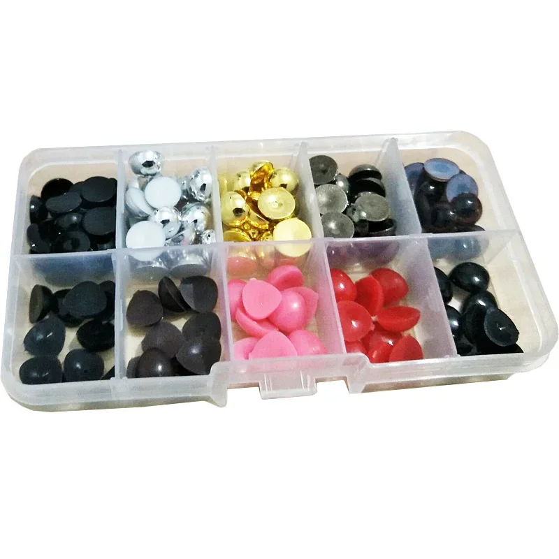 100PCS Round Flat Eyes 50PCS Nose Triangle Nose Plastic Dolls Making Toys for Teddy Bear Dolls Eyes Amigurumi Making Accessories