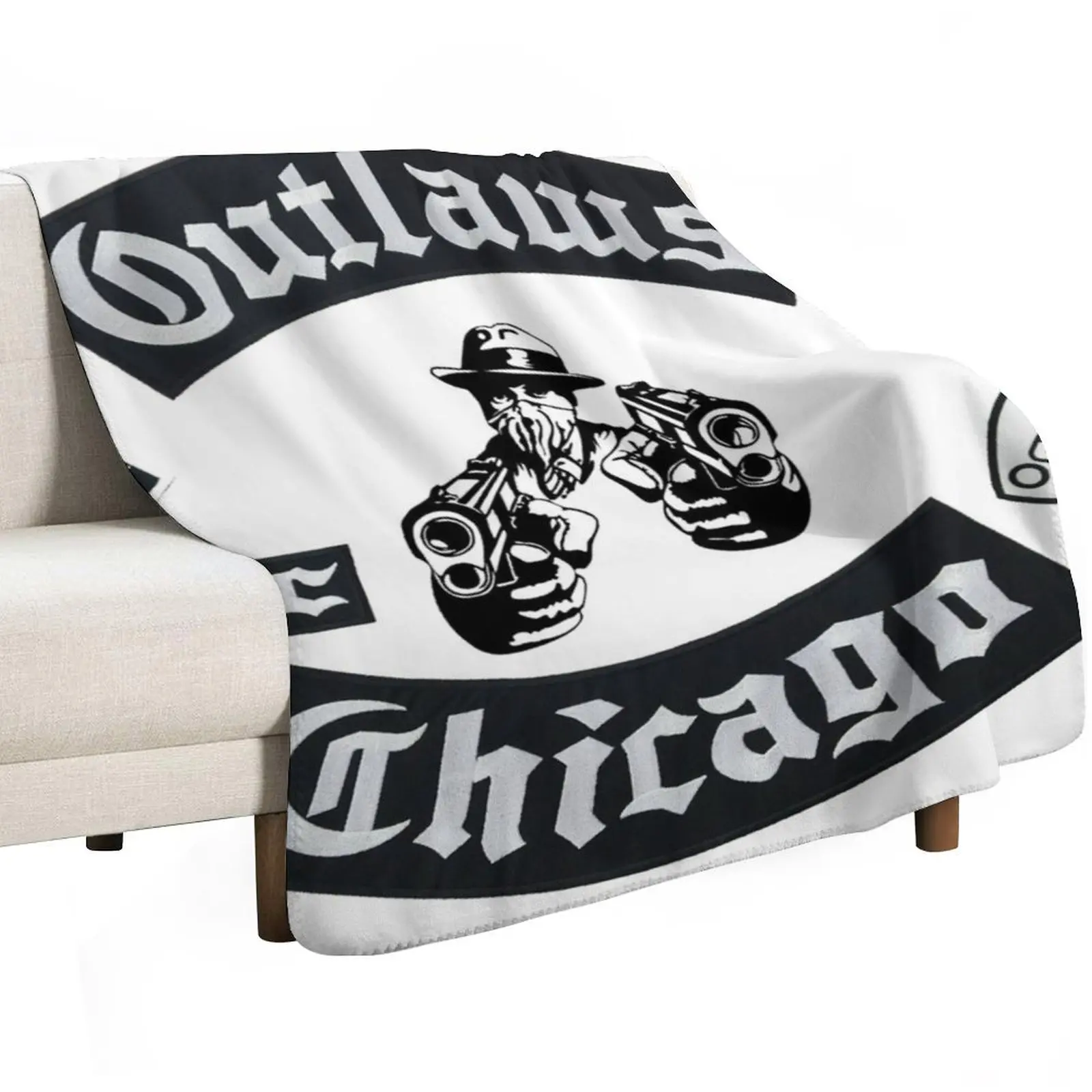 CHICAGO OUTLAWS MOTORCYCLE CLUB Throw Blanket Ultra Plush Cozy Blanket for Napping Sleeping