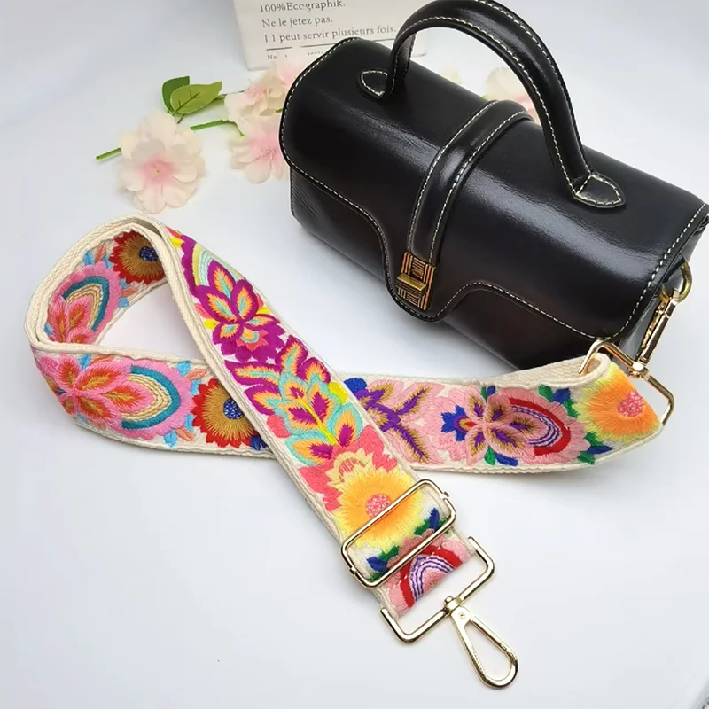 5CM Wide Diy Single Shoulder Crossbody Strap Adjustable Leopard Print Style Strap Bag Strap Striped All-In-One Bag Strap