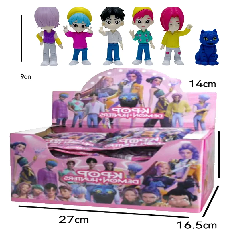 24 pièces/ensemble boîte aveugle film KPop diable chasseur poupée vinyle jouet Rumi Mira Zoi personnage vinyle masque ornement jouet cadeau de noël