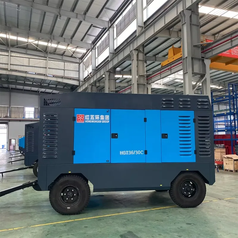 High Efficiency Screw Air Compressor Portable 30bar Air Compressor for Water Well Drilling Rig