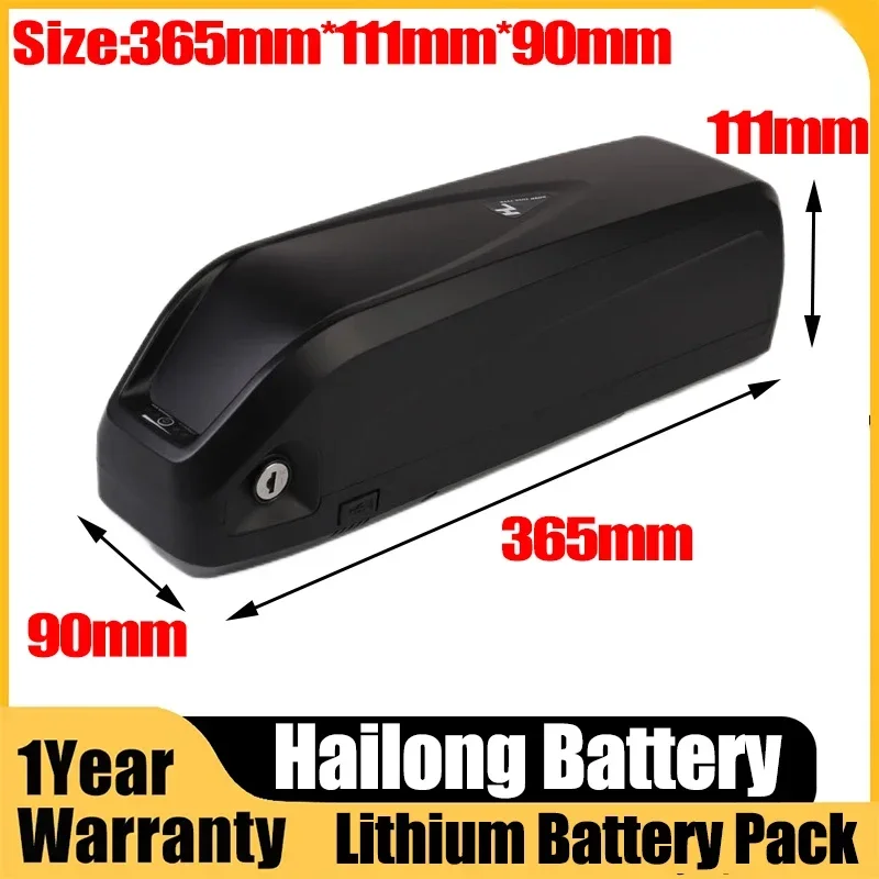 Electric Bike Battery 36V 48V 52V Hailong 25ah 30 35AH 40 50Ah 18650 Battery Down Tube Bafang 500W 750W 1000W 1500W 2000W Motor