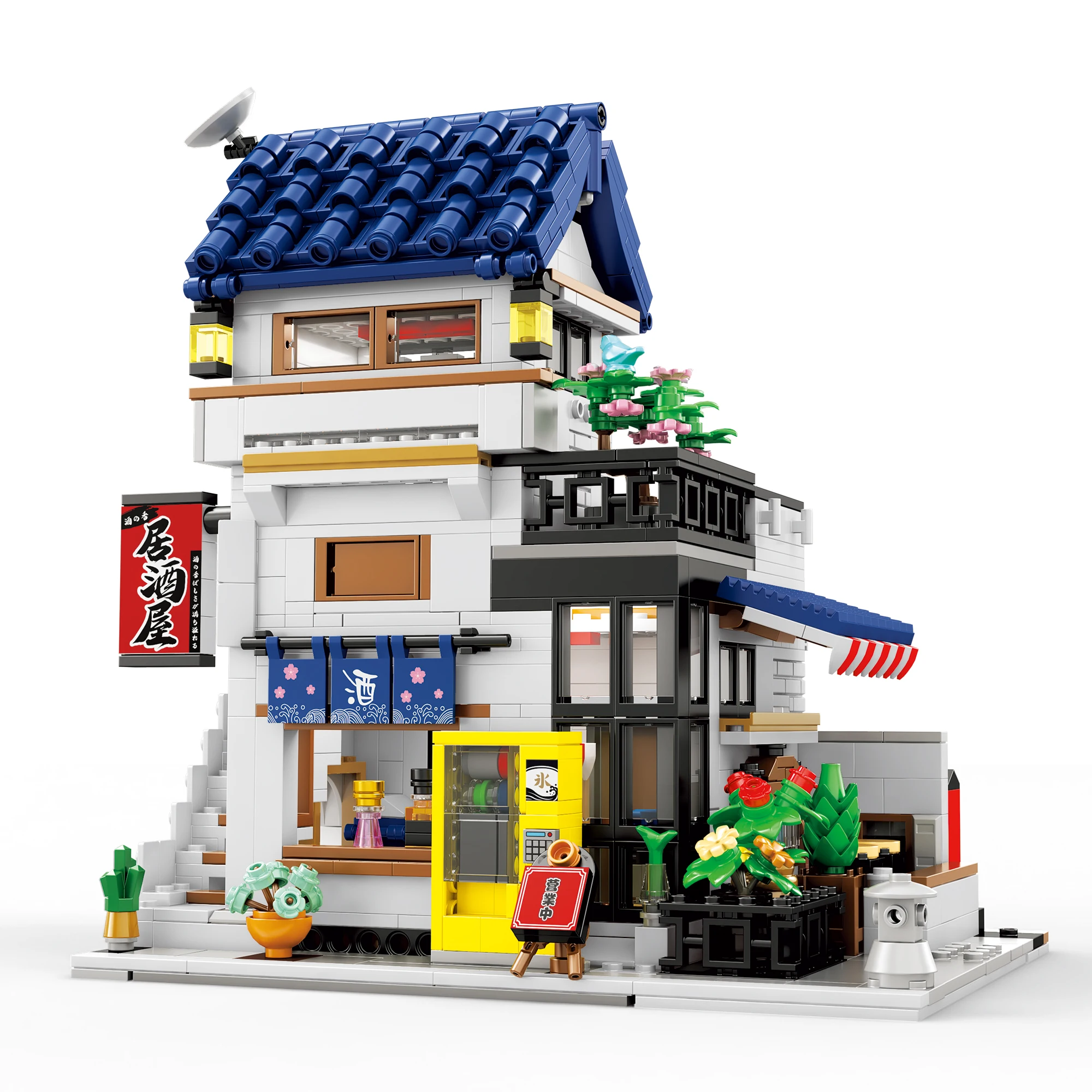 

1130PCS 66502 Japanese Pub Street Architecture Model Building Block Puzzle Toy MOC Bricks For Kids Holiday Gift Birthday Gift