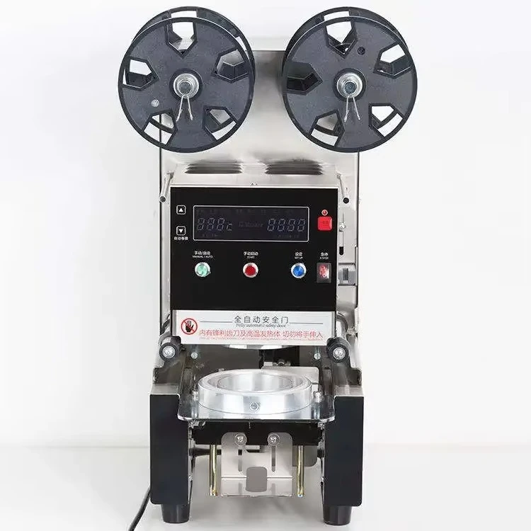 Macchina per sigillare tazze di tè Macchina per sigillare tazze di plastica per succhi di caffèBolla automatica ad alta efficienza